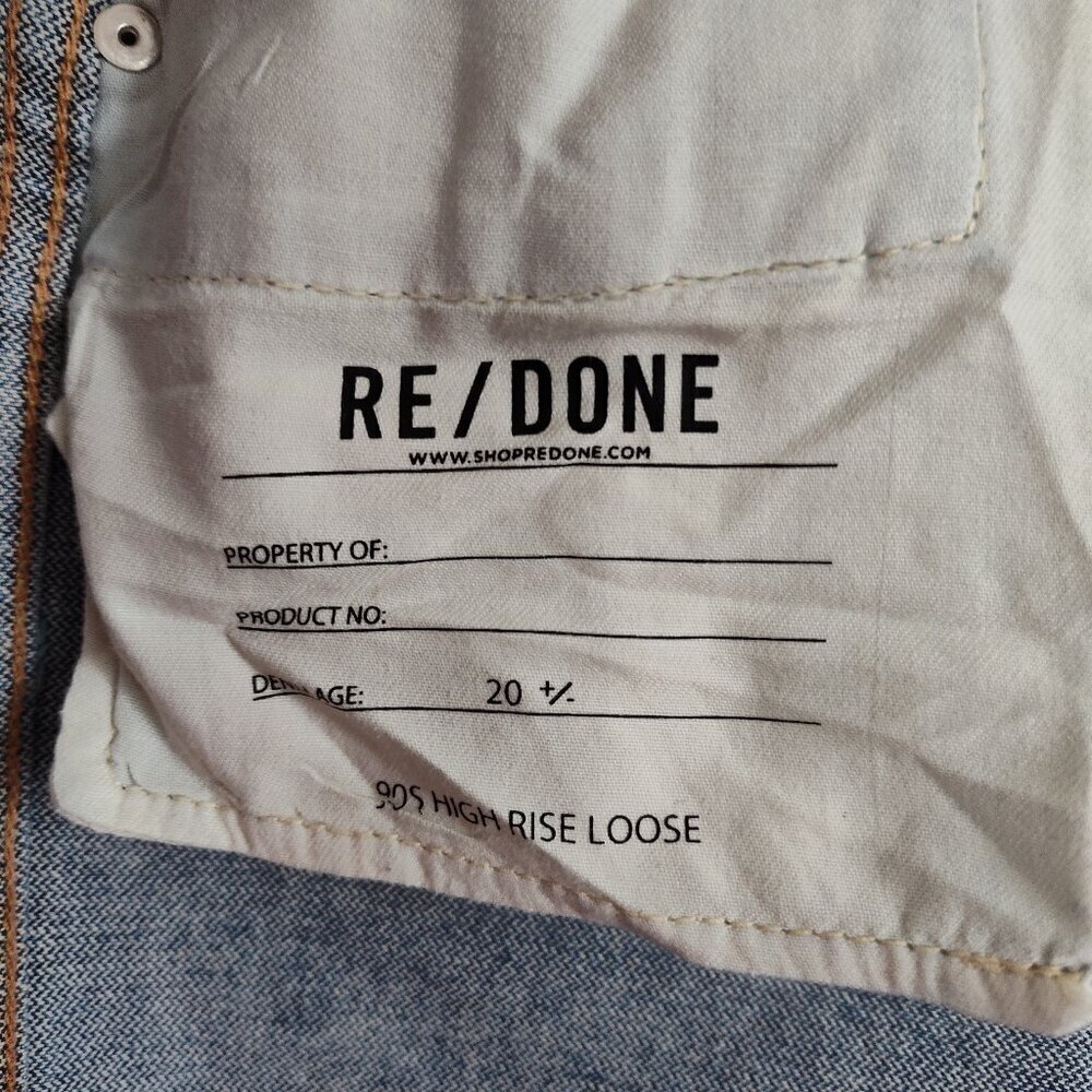 Ladies SZ 26 Re/Done 90s Loose Blue Jean - Picture 6 of 6